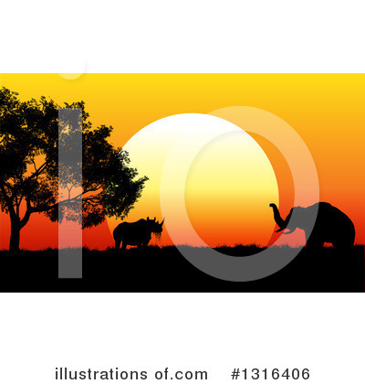 Elephants Clipart #1316406 by KJ Pargeter