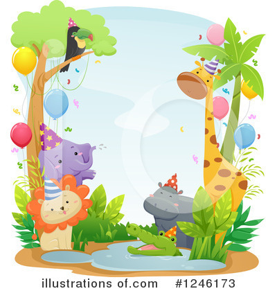 Royalty-Free (RF) African Animals Clipart Illustration by BNP Design Studio - Stock Sample #1246173