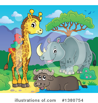 Giraffe Clipart #1380754 by visekart