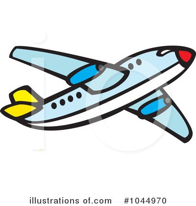 Royalty-Free (RF) Airplane Clipart Illustration by xunantunich - Stock Sample #1044970