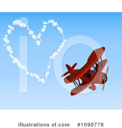 Royalty-Free (RF) Airplane Clipart Illustration by KJ Pargeter - Stock Sample #1090776