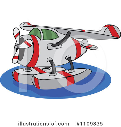 Royalty-Free (RF) Airplane Clipart Illustration by djart - Stock Sample #1109835