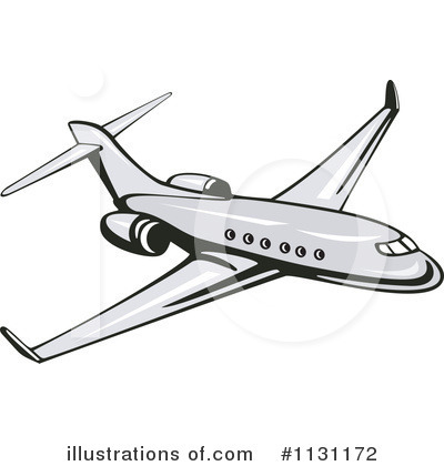 Royalty-Free (RF) Airplane Clipart Illustration by patrimonio - Stock Sample #1131172