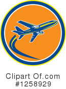 Airplane Clipart #1258929 by patrimonio