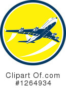 Airplane Clipart #1264934 by patrimonio