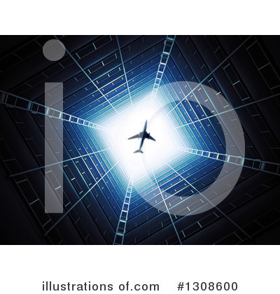 Royalty-Free (RF) Airplane Clipart Illustration by Mopic - Stock Sample #1308600