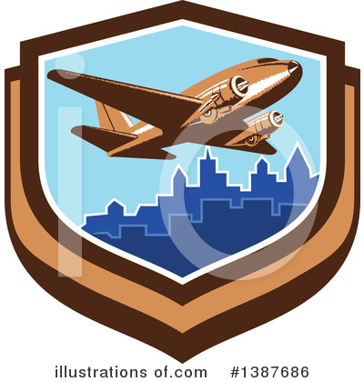 Airlines Clipart #1387686 by patrimonio
