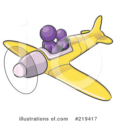 Royalty-Free (RF) Airplane Clipart Illustration by Leo Blanchette - Stock Sample #219417