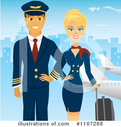 Stewardess Clipart #1107268 by Amanda Kate
