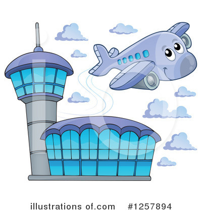 Royalty-Free (RF) Airport Clipart Illustration by visekart - Stock Sample #1257894