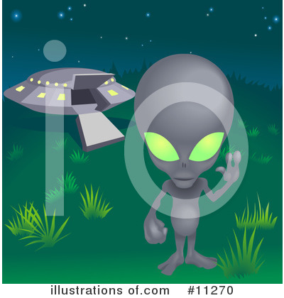 Alien Clipart #11270 by AtStockIllustration