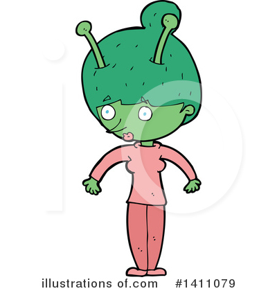 Royalty-Free (RF) Alien Clipart Illustration by lineartestpilot - Stock Sample #1411079