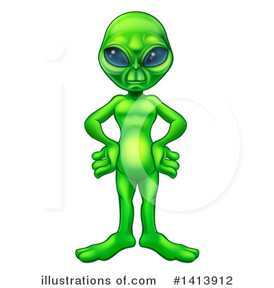 Royalty-Free (RF) Alien Clipart Illustration by AtStockIllustration - Stock Sample #1413912