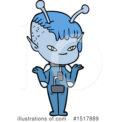 Royalty-Free (RF) Alien Clipart Illustration by lineartestpilot - Stock Sample #1517889