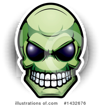 Royalty-Free (RF) Alien Skull Clipart Illustration by Cory Thoman - Stock Sample #1432676