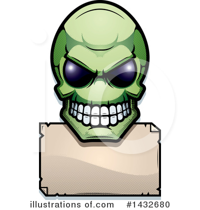 Royalty-Free (RF) Alien Skull Clipart Illustration by Cory Thoman - Stock Sample #1432680