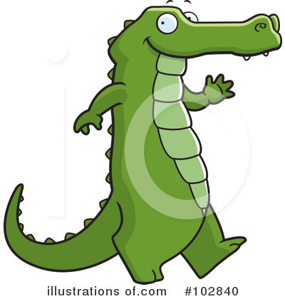 Royalty-Free (RF) Alligator Clipart Illustration by Cory Thoman - Stock Sample #102840