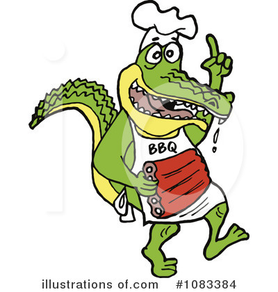 Royalty-Free (RF) Alligator Clipart Illustration by LaffToon - Stock Sample #1083384