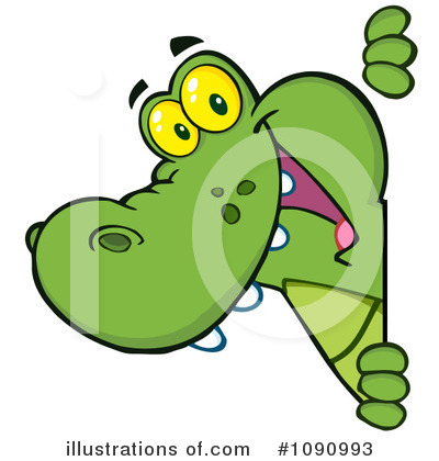 Royalty-Free (RF) Alligator Clipart Illustration by Hit Toon - Stock Sample #1090993