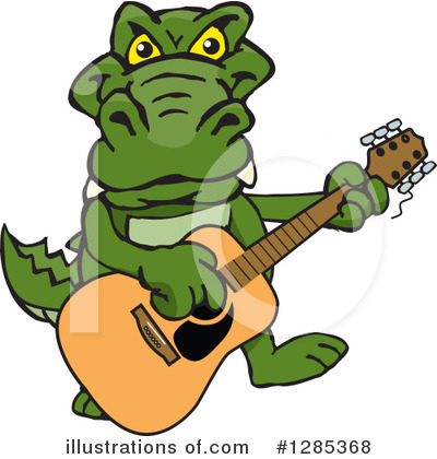 Royalty-Free (RF) Alligator Clipart Illustration by Dennis Holmes Designs - Stock Sample #1285368