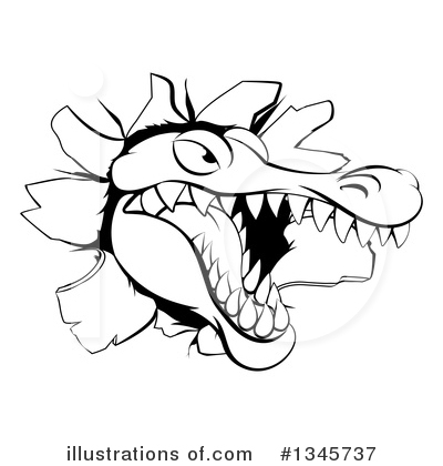 Crocodile Clipart #1345737 by AtStockIllustration