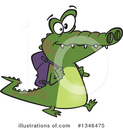 Royalty-Free (RF) Alligator Clipart Illustration by toonaday - Stock Sample #1346475