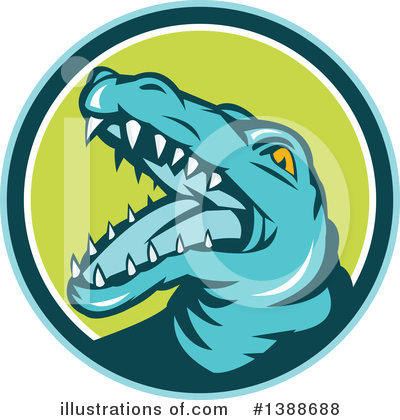 Royalty-Free (RF) Alligator Clipart Illustration by patrimonio - Stock Sample #1388688