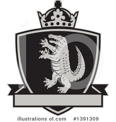 Royalty-Free (RF) Alligator Clipart Illustration by patrimonio - Stock Sample #1391309