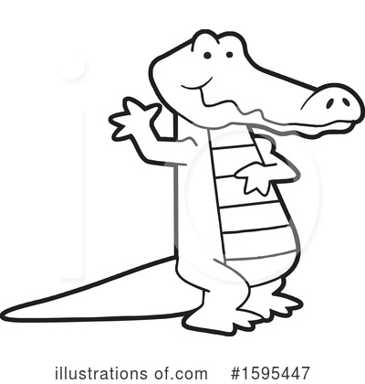 Alligator Clipart #1595447 by Johnny Sajem
