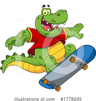 Skateboarding Clipart #1778205 by Hit Toon