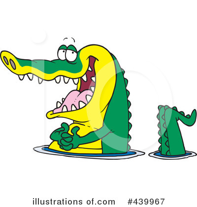 Royalty-Free (RF) Alligator Clipart Illustration by toonaday - Stock Sample #439967