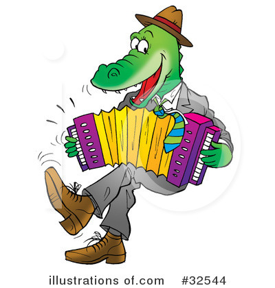 Royalty-Free (RF) Alligators Clipart Illustration by Alex Bannykh - Stock Sample #32544