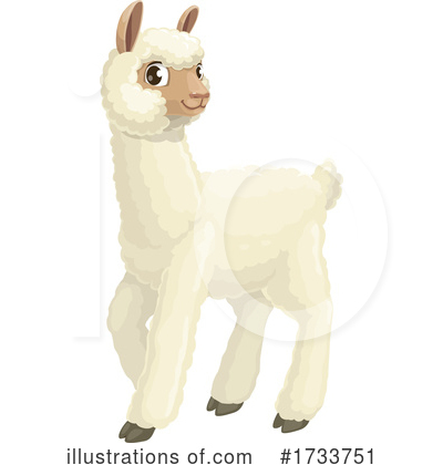 Royalty-Free (RF) Alpaca Clipart Illustration by Vector Tradition SM - Stock Sample #1733751