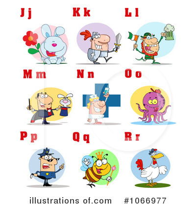 Royalty-Free (RF) Alphabet Clipart Illustration by Hit Toon - Stock Sample #1066977