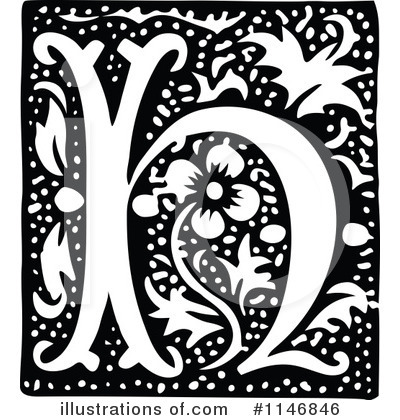 Royalty-Free (RF) Alphabet Clipart Illustration by Prawny Vintage - Stock Sample #1146846