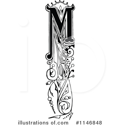 Royalty-Free (RF) Alphabet Clipart Illustration by Prawny Vintage - Stock Sample #1146848