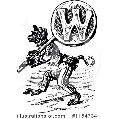 Wolf Clipart #1154734 by Prawny Vintage