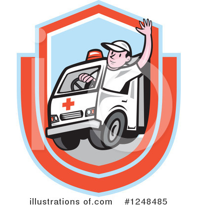 Royalty-Free (RF) Ambulance Clipart Illustration by patrimonio - Stock Sample #1248485
