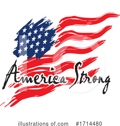 American Flag Clipart #1714480 by Johnny Sajem
