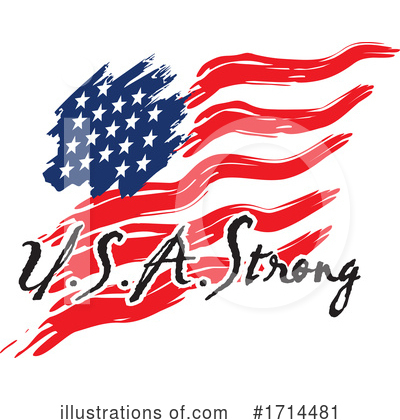American Flag Clipart #1714481 by Johnny Sajem