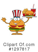 American Cheeseburger Clipart #1297817 by Hit Toon
