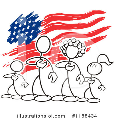 American Flag Clipart #1188434 by Johnny Sajem