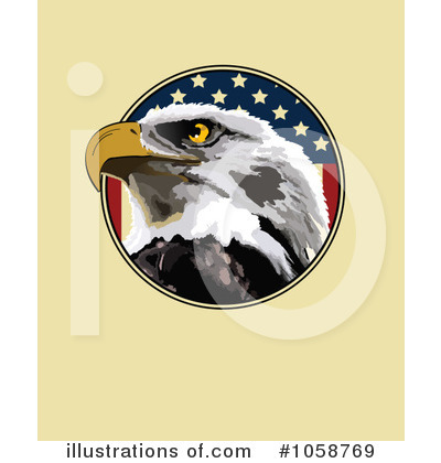 Royalty-Free (RF) American Eagle Clipart Illustration by Pushkin - Stock Sample #1058769