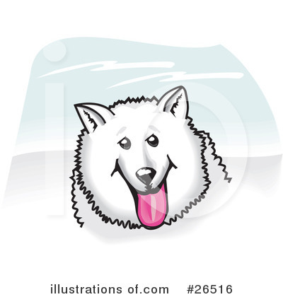 Royalty-Free (RF) American Eskimo Dog Clipart Illustration by David Rey - Stock Sample #26516