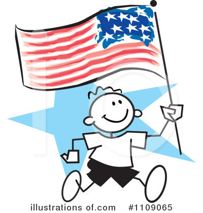Royalty-Free (RF) American Flag Clipart Illustration by Johnny Sajem - Stock Sample #1109065