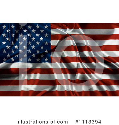 Royalty-Free (RF) American Flag Clipart Illustration by KJ Pargeter - Stock Sample #1113394