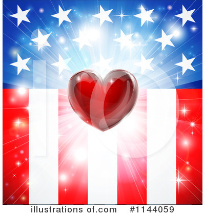 Royalty-Free (RF) American Flag Clipart Illustration by AtStockIllustration - Stock Sample #1144059