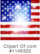 American Flag Clipart #1145322 by AtStockIllustration