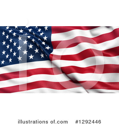 American Flag Clipart #1292446 by stockillustrations