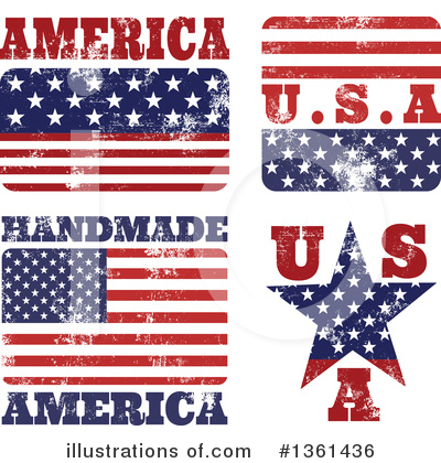 Royalty-Free (RF) American Flag Clipart Illustration by Prawny - Stock Sample #1361436